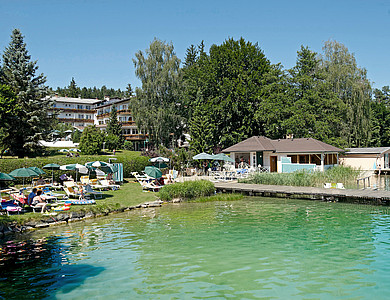 Das 4* Hotel Birkenhof mit eigenem Steg am Klopeiner See