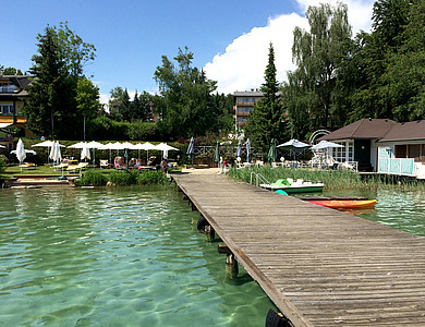 Badesteg des 4* Hotels Birkenhof am Klopeiner See